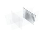 MBS PC 420, příčka transparentní, 200x400